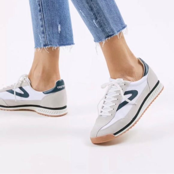 Tretorn RAWLINS 2.0 Style in white gray green Leather upper Memory Foam … - Picture 12 of 14